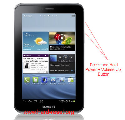 how to reset galaxy tab 2