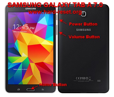 galaxy tab frozen how to reset