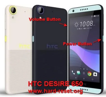 hard reset htc desire 650