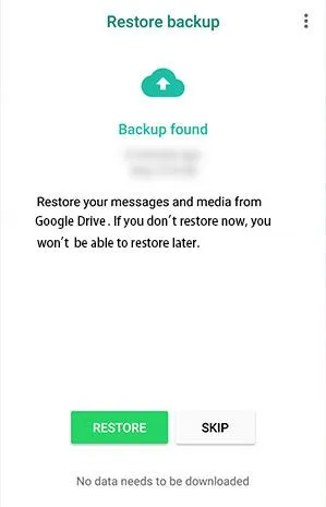 how to restore whatsapp backup data